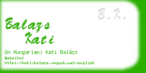 balazs kati business card
